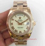 Rolex Oyster Perpetual Day Date 40mm Rose Gold Roman Markers Dial